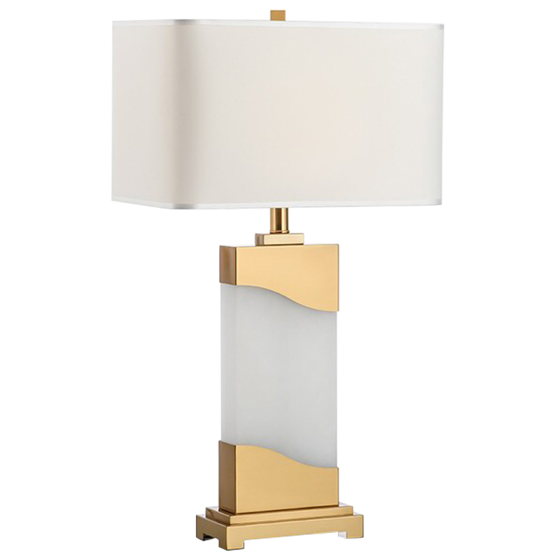 Настольная лампа Savatier Table Lamp Белый Латунь Настольная лампа Savatier Table Lamp Белый Латунь в Волгограде | Loft Concept