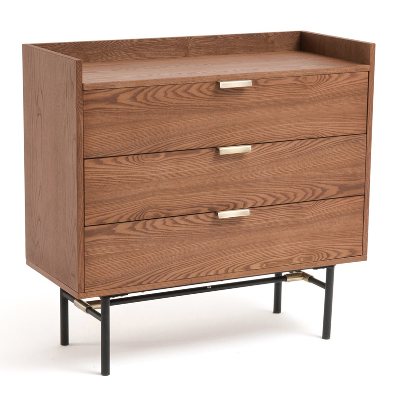 Комод с бортиками Torgny Chest of drawers Орех Латунь Комод с бортиками Torgny Chest of drawers Орех Латунь в Волгограде | Loft Concept