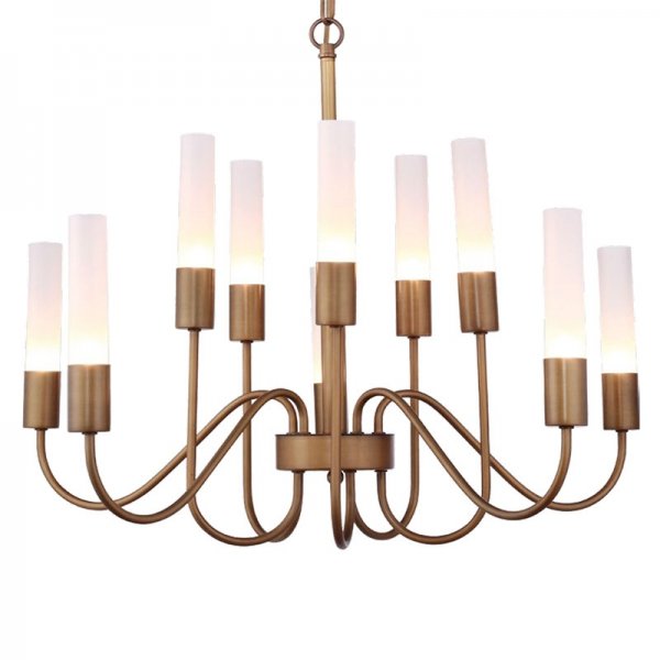 Люстра Loft Tube Chandelier 10 Темная бронза винтаж Люстра Loft Tube Chandelier 10 Темная бронза винтаж в Волгограде | Loft Concept