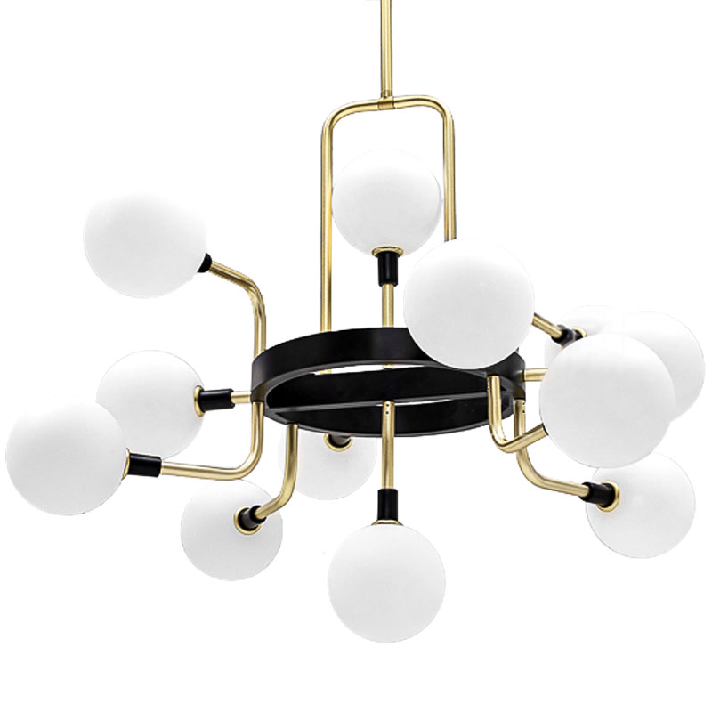 Люстра TECH Lighting Viaggio Chandelier 12 Черный Белый Глянцевое золото Люстра TECH Lighting Viaggio Chandelier 12 Черный Белый Глянцевое золото в Волгограде | Loft Concept