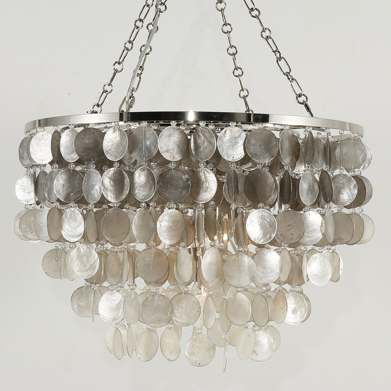 Люстра из ракушек SHELL Chandelier grey 61 Перламутровый Серый Люстра из ракушек SHELL Chandelier grey 61 Перламутровый Серый в Волгограде | Loft Concept