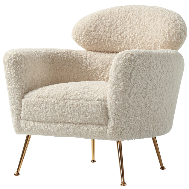 Кресло Milk Boucle Chair Молочный Золотой Кресло Milk Boucle Chair Молочный Золотой в Волгограде | Loft Concept