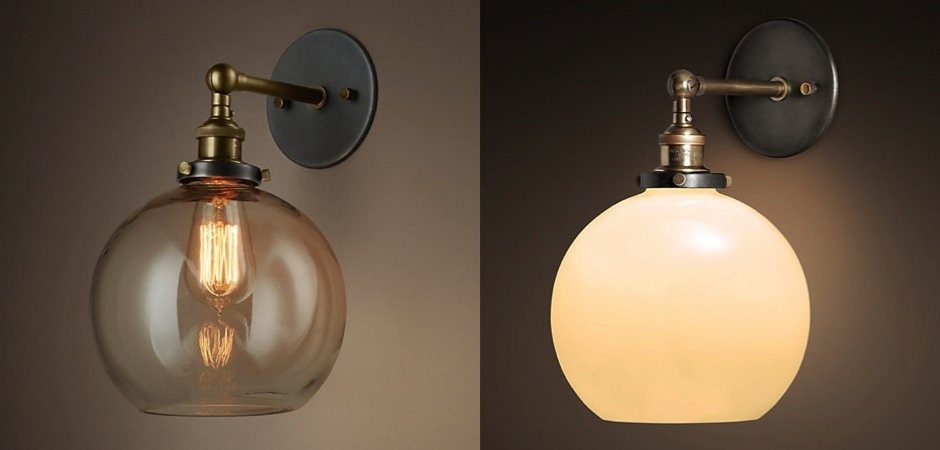 Бра Loft Clear Glass Sphere Cloche Бра Loft Clear Glass Sphere Cloche - Loft-Concept в Волгограде