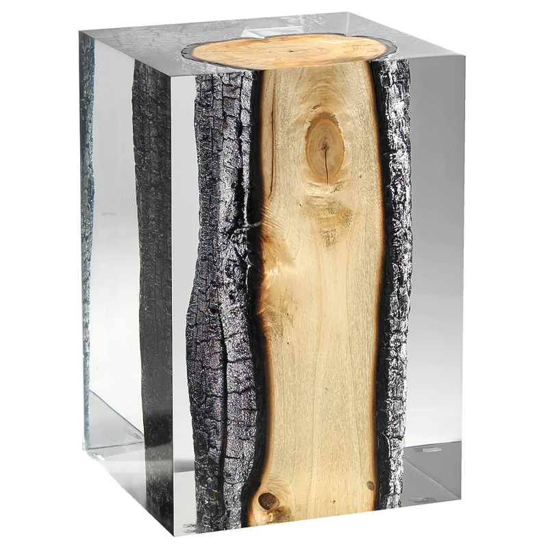 Приставной стол Acrylic Glass Nilleq Hekla Side Table & Stool Прозрачный Древесина Приставной стол Acrylic Glass Nilleq Hekla Side Table & Stool Прозрачный Древесина в Волгограде | Loft Concept