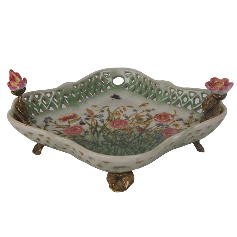 Блюдо Flower Meadow Dish Мульти Бронза Блюдо Flower Meadow Dish Мульти Бронза в Волгограде | Loft Concept