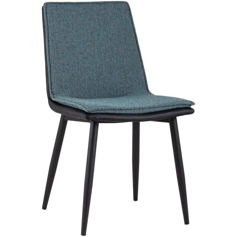 Стул Melissa Chair Серо-Синий Рогожка Серо-голубой Черный Стул Melissa Chair Серо-Синий Рогожка Серо-голубой Черный в Волгограде | Loft Concept