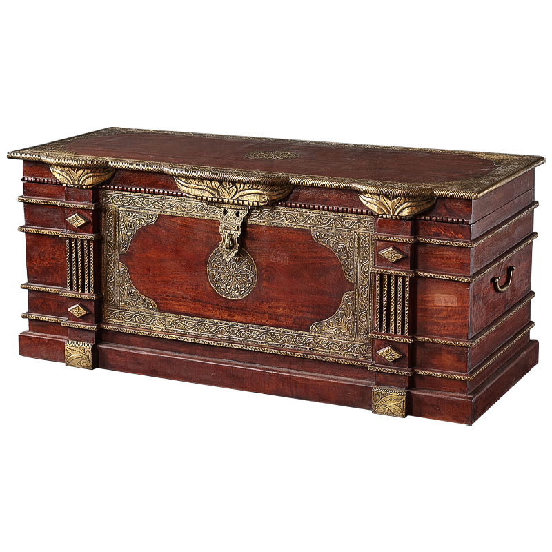 Сундук с латунной чеканкой Tejas Indian Inlaid Chest Коричневый Латунь Сундук с латунной чеканкой Tejas Indian Inlaid Chest Коричневый Латунь в Волгограде | Loft Concept