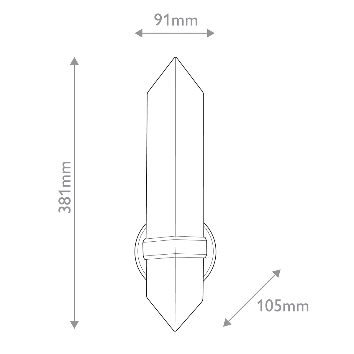 Бра черного цвета металлическое с вертикальным плафоном из алебстра Alora в Волгограде