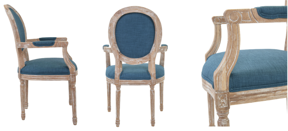 Стул French chairs Provence Blue ArmChair Стул French chairs Provence Blue ArmChair - Loft-Concept в Волгограде