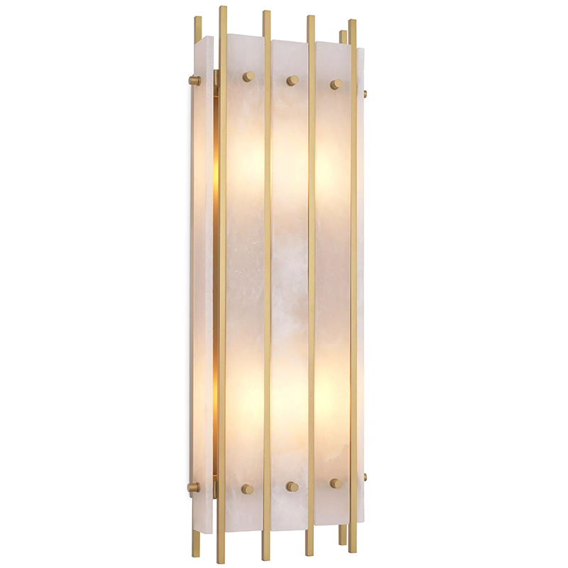 Бра Eichholtz Wall Lamp Sparks L Alabaster Латунь Бежевый Белый Мрамор Bianco Бра Eichholtz Wall Lamp Sparks L Alabaster Латунь Бежевый Белый Мрамор Bianco в Волгограде | Loft Concept