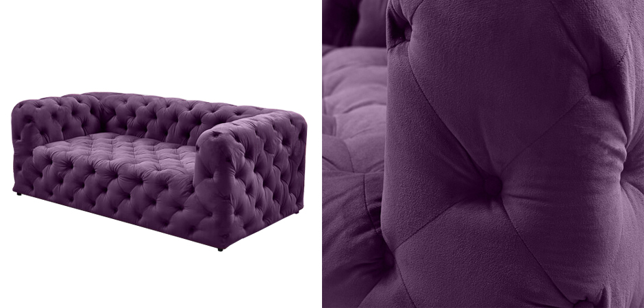 Диван Soho tufted purple velor Диван Soho tufted purple velor - Loft-Concept в Волгограде