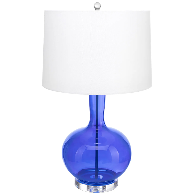 Настольная лампа Everly Lamp Белый Синий Прозрачный Настольная лампа Everly Lamp Белый Синий Прозрачный в Волгограде | Loft Concept