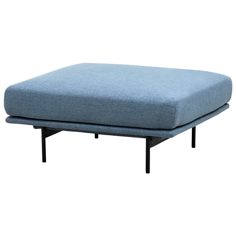 Оттоманка голубая Vergil Blue Ottoman Голубой Черный Оттоманка голубая Vergil Blue Ottoman Голубой Черный в Волгограде | Loft Concept