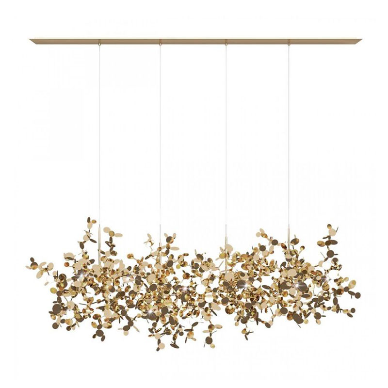 Люстра Terzani Argent Suspension Linear Gold длина 120 см Золотой Люстра Terzani Argent Suspension Linear Gold длина 120 см Золотой в Волгограде | Loft Concept