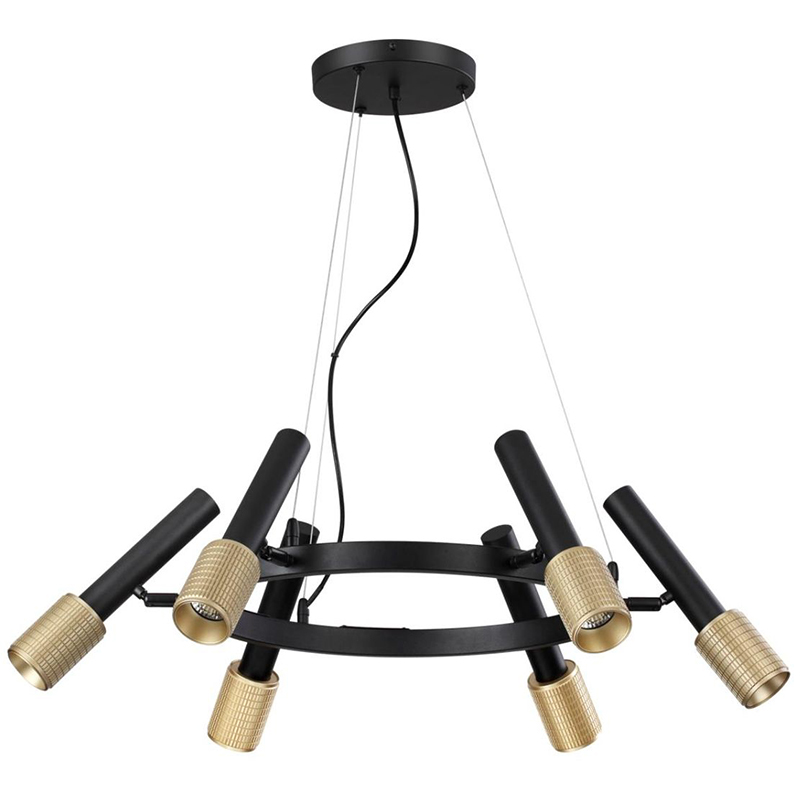 Люстра Eneko Round Chandelier Черный Золотой Люстра Eneko Round Chandelier Черный Золотой в Волгограде | Loft Concept