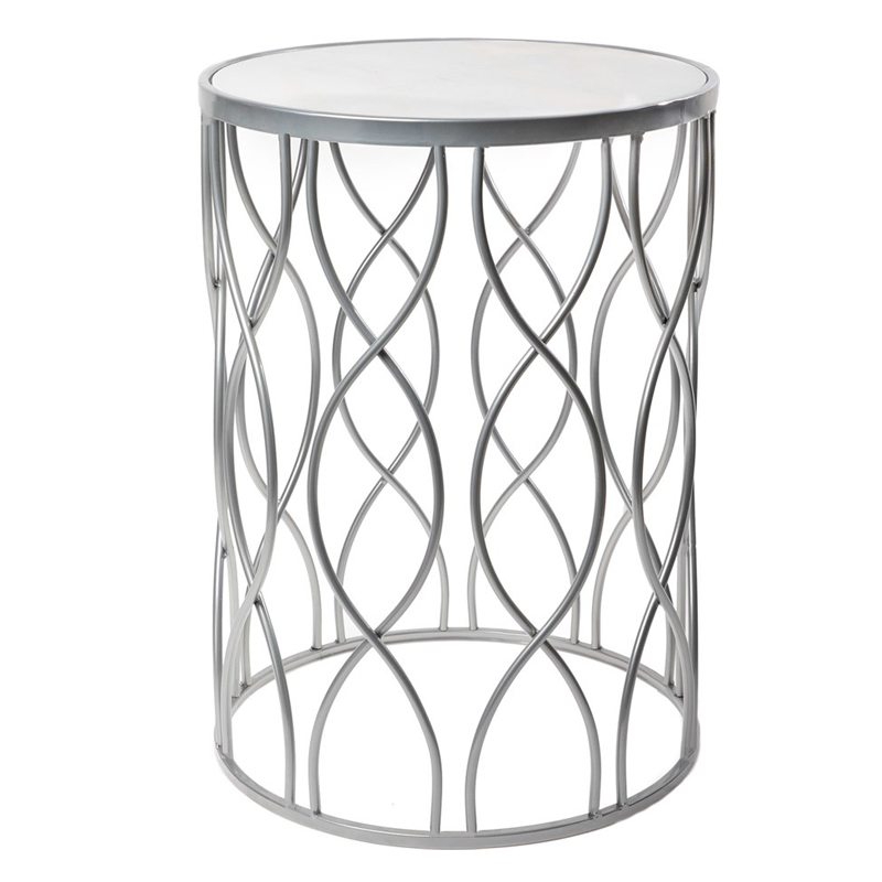 Приставной столик DNA Framing Table silver Серебряный Белый Мрамор Bianco Приставной столик DNA Framing Table silver Серебряный Белый Мрамор Bianco в Волгограде | Loft Concept