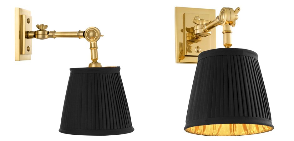 Бра Wall Lamp Wentworth Single Gold+Black Бра Wall Lamp Wentworth Single Gold+Black - Loft-Concept в Волгограде