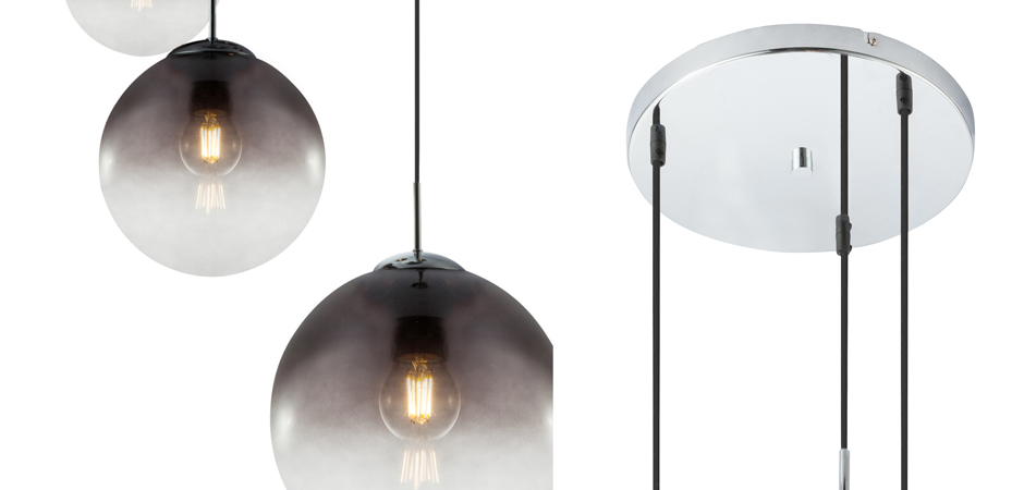 Люстра Ball Sunrise Pendant lamp smok 3 плафона Люстра Ball Sunrise Pendant lamp smok 3 плафона - Loft-Concept в Волгограде