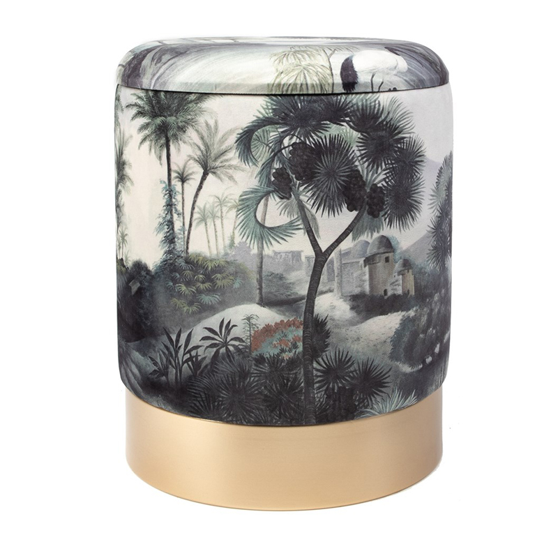 Пуф PUF Jungle Print river&tree Мульти Золотой Пуф PUF Jungle Print river&tree Мульти Золотой в Волгограде | Loft Concept