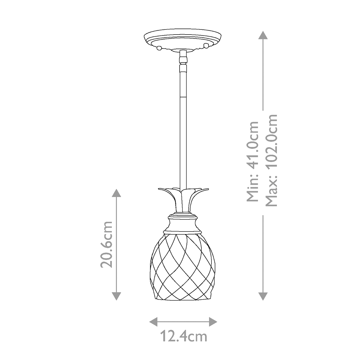 Подвесной светильник цвета латунь с прозрачнымплафоном в форме ананаса Hinkley в Волгограде