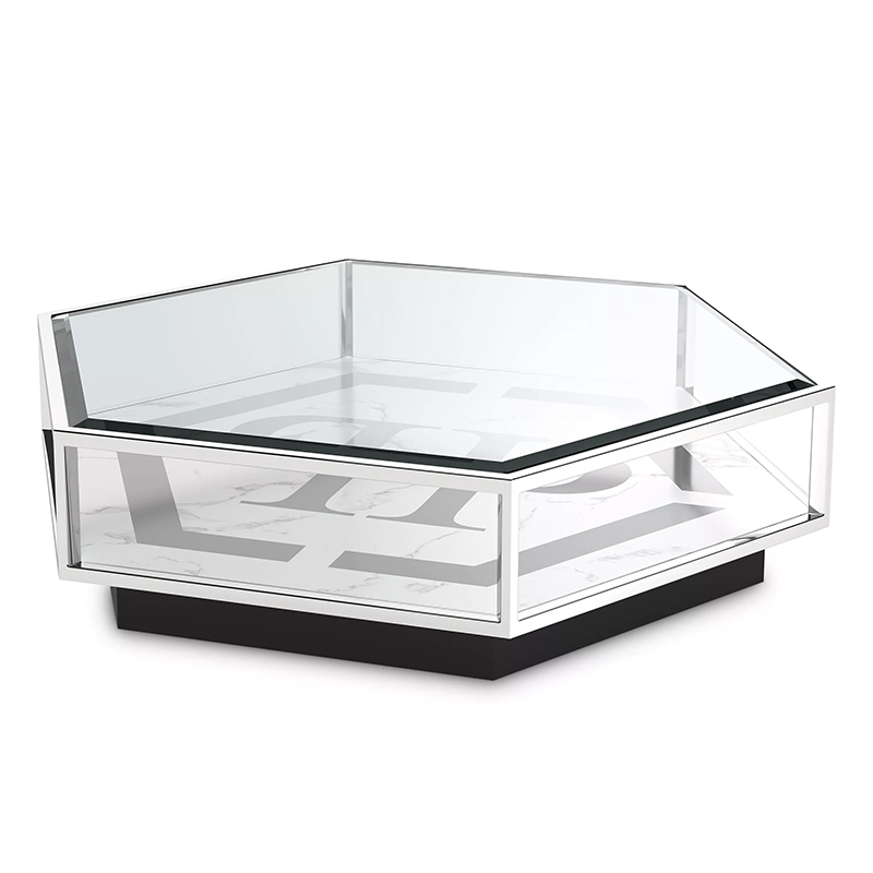 Кофейный стол Philipp Plein Coffee Table Falcon View Chrome Хром Белый Серый Черный Кофейный стол Philipp Plein Coffee Table Falcon View Chrome Хром Белый Серый Черный в Волгограде | Loft Concept