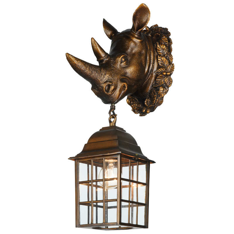 Уличный светильник Rhinoceros Lantern Темная бронза Прозрачное Стекло Уличный светильник Rhinoceros Lantern Темная бронза Прозрачное Стекло в Волгограде | Loft Concept