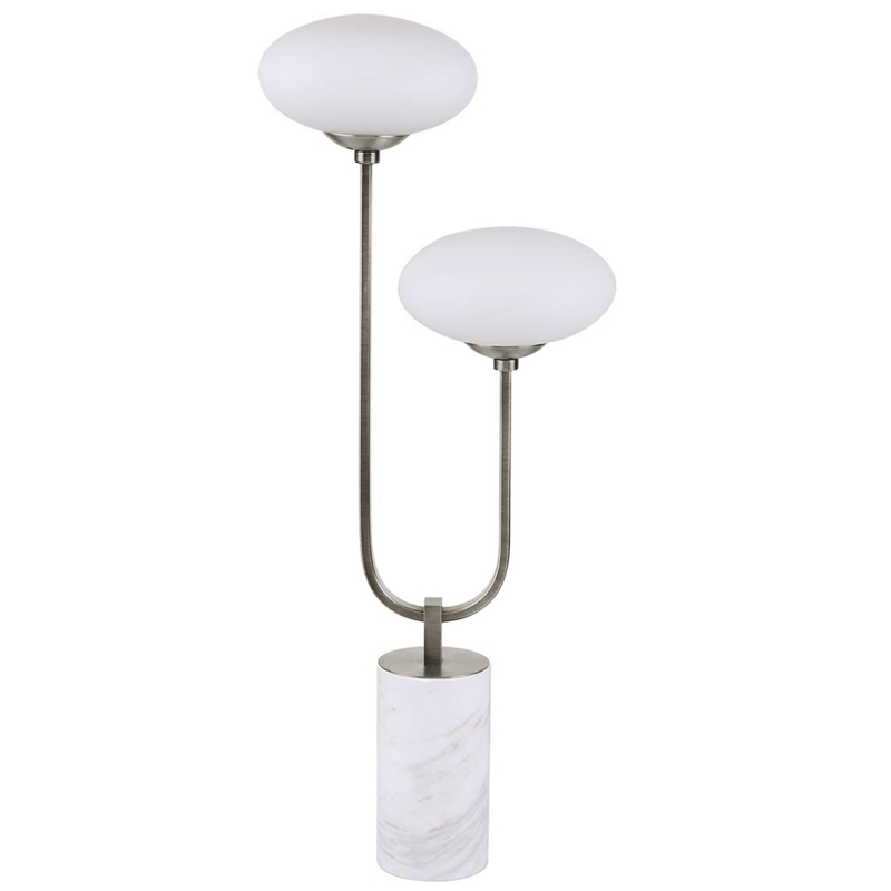 Oval Balls Mushrooms Table Lamp Silver Серебряный Прозрачный белый Oval Balls Mushrooms Table Lamp Silver Серебряный Прозрачный белый в Волгограде | Loft Concept