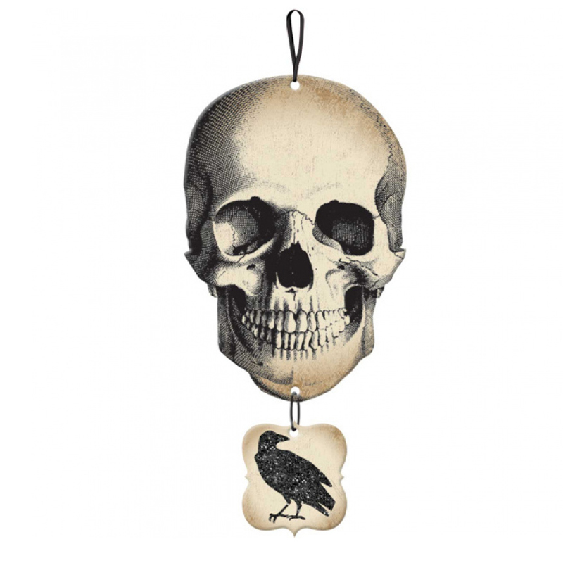 Аксессуар HALLOWEEN Hanging Skull Серый Черный в Волгограде | Loft Concept 