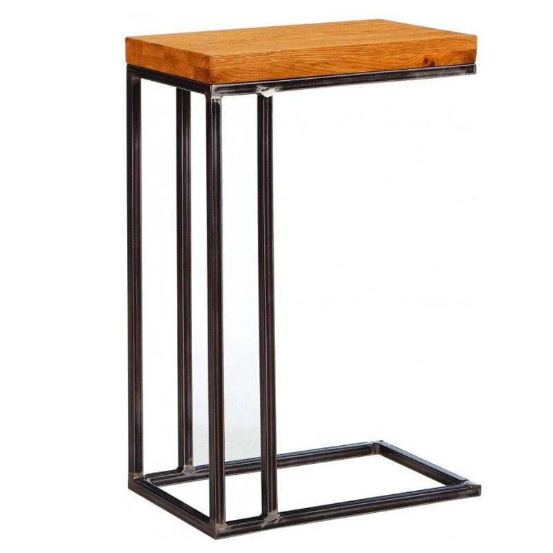 Приставной стол Industrial Oak Sybil Side Table Черный Приставной стол Industrial Oak Sybil Side Table Черный в Волгограде | Loft Concept