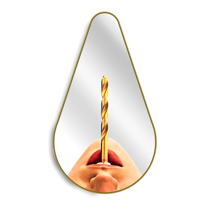Зеркало Seletti Pear Drill Золотой в Волгограде | Loft Concept 