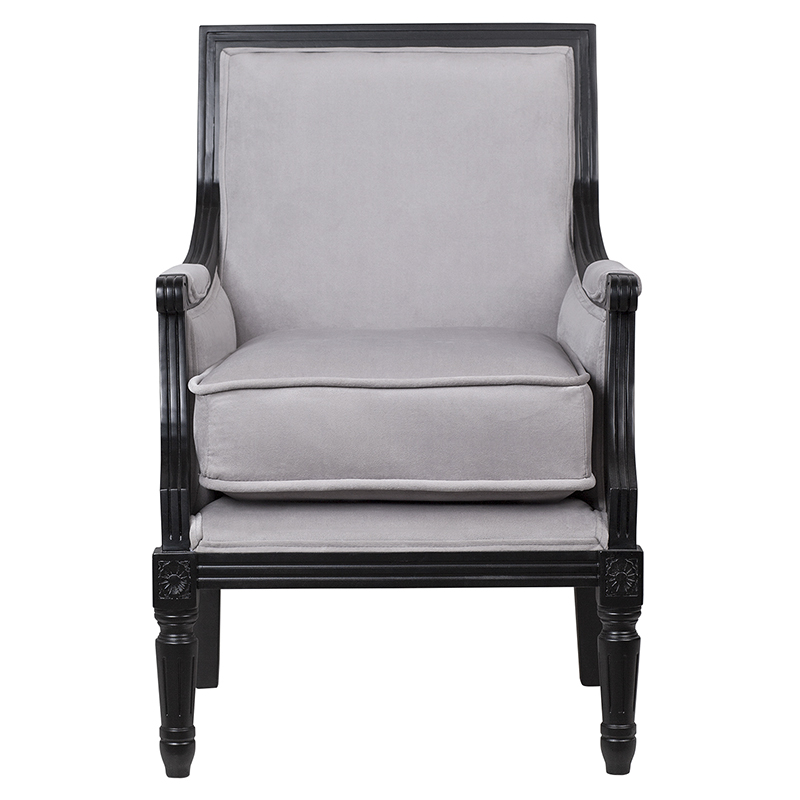Кресло Harry Armchair black and grey velour Серый Черный Кресло Harry Armchair black and grey velour Серый Черный в Волгограде | Loft Concept