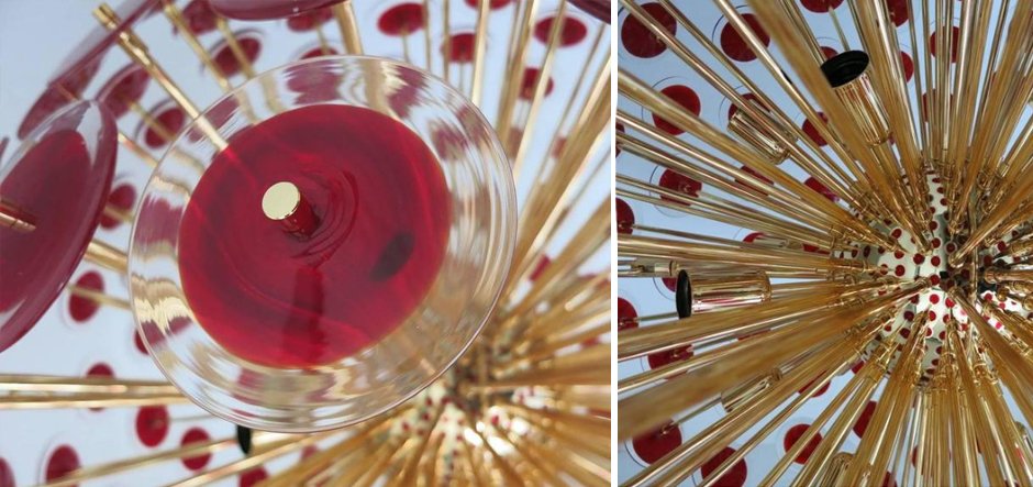Murano Red Disco Glass Sputnik Chandelier Vistosi Murano Red Disco Glass Sputnik Chandelier Vistosi - Loft-Concept в Волгограде