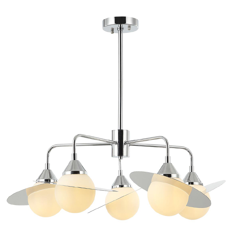 Люстра Phainon Chrome Chandelier 5 Хром Белый Люстра Phainon Chrome Chandelier 5 Хром Белый в Волгограде | Loft Concept