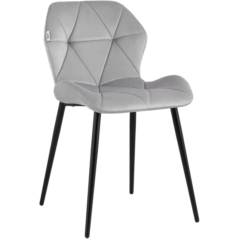 Стул Jeroen Chair II Серый Велюр Серый Черный Стул Jeroen Chair II Серый Велюр Серый Черный в Волгограде | Loft Concept