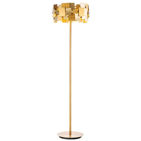 Торшер Gold Plate Floor Lamp Торшер Gold Plate Floor Lamp в Волгограде | Loft Concept