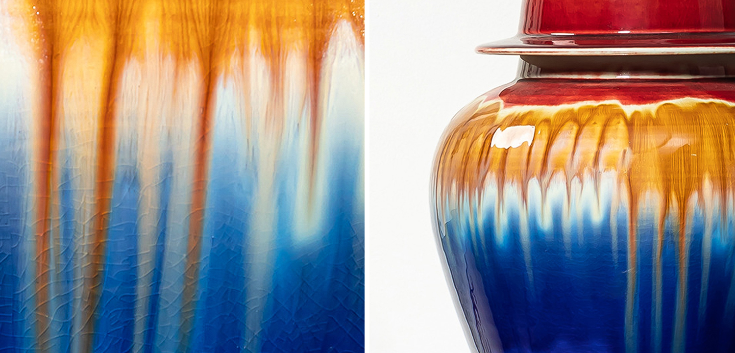 Ваза Deep Blue Colored Rainbow Vase - фото