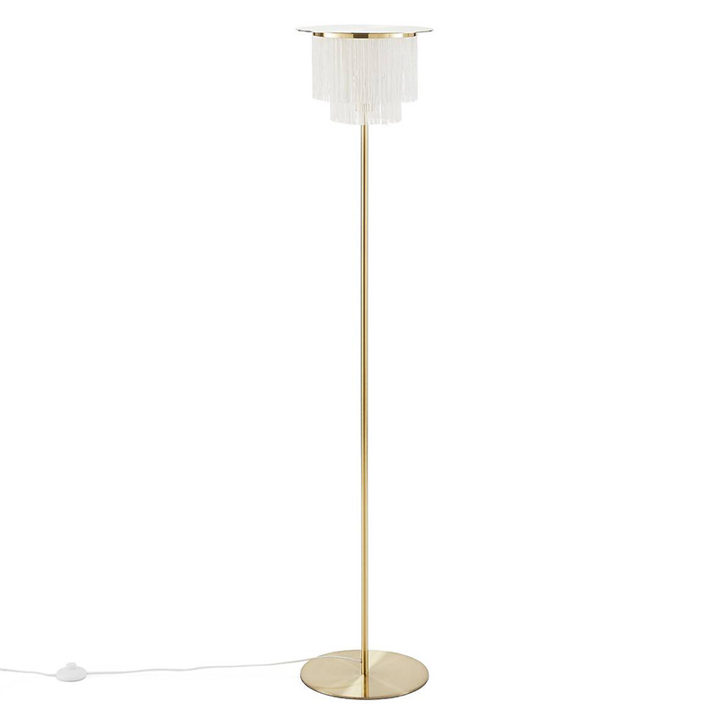 Торшер Houtique Floor lamp Cream Кремовый Латунь Торшер Houtique Floor lamp Cream Кремовый Латунь в Волгограде | Loft Concept