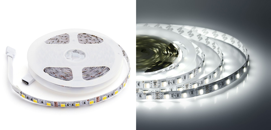 Комплект светодиодной ленты 14,4W/m 60LED/m 5050SMD теплый белый/холодный белый 2,5M - Loft-Concept в Волгограде