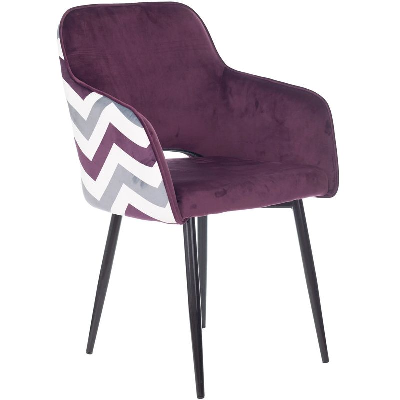 Стул SHARRON Chair Сливовый Зигзаг Сливовый Белый Черный Серый Стул SHARRON Chair Сливовый Зигзаг Сливовый Белый Черный Серый в Волгограде | Loft Concept