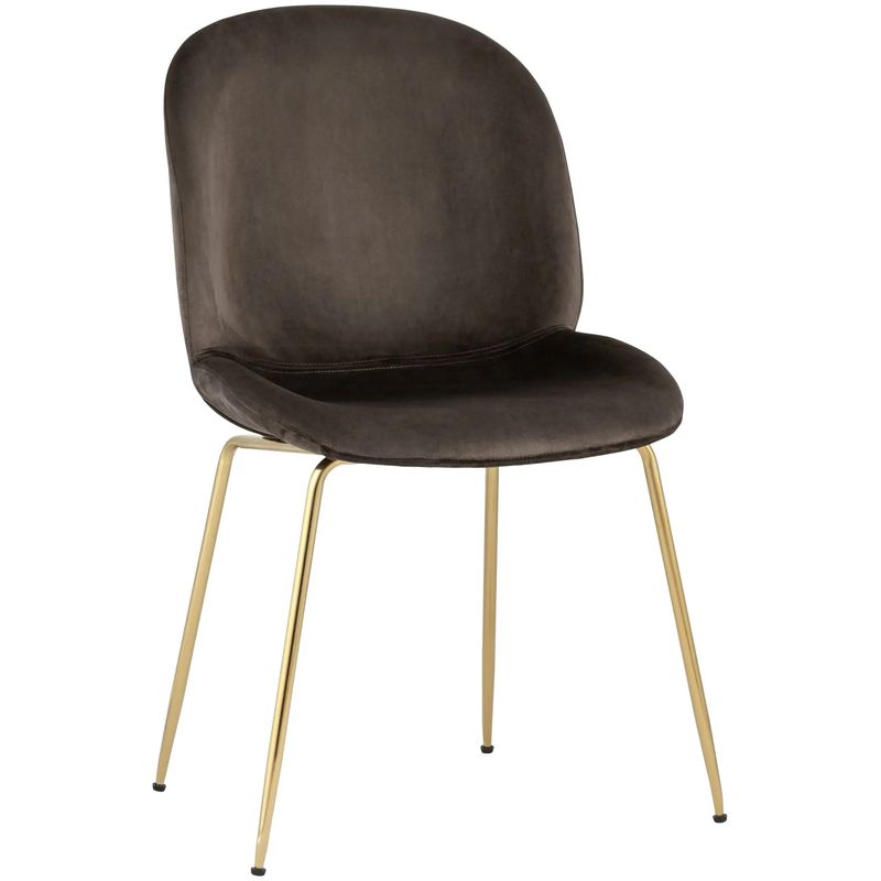 Стул Коричневый Велюр Vendramin Chair Коричневый Золотой Стул Коричневый Велюр Vendramin Chair Коричневый Золотой в Волгограде | Loft Concept