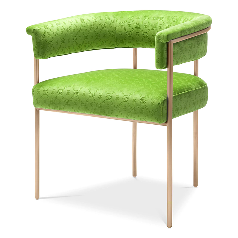 Стул Philipp Plein Dining Chair Monogram Зелёный Зеленый Золотой Стул Philipp Plein Dining Chair Monogram Зелёный Зеленый Золотой в Волгограде | Loft Concept