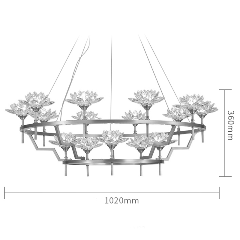 Большая Люстра Хрустальные Цветы Лотоса Lotus flower Clear Glass lamp 15 Большая Люстра Хрустальные Цветы Лотоса Lotus flower Clear Glass lamp 15 в Волгограде