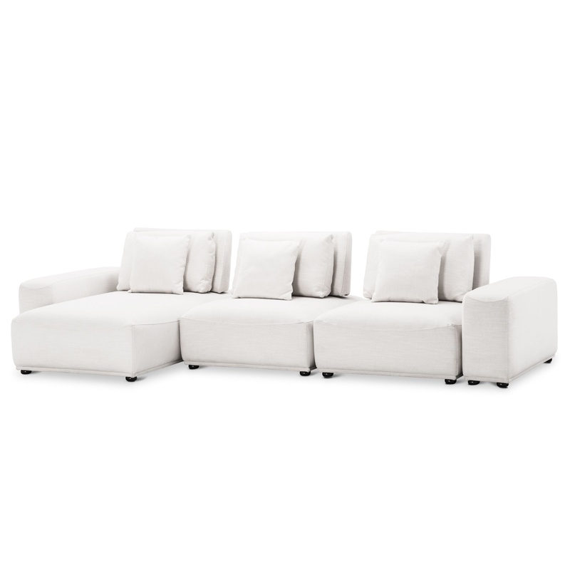 Диван Eichholtz Sofa Mondial Lounge white Белый Черный Диван Eichholtz Sofa Mondial Lounge white Белый Черный в Волгограде | Loft Concept