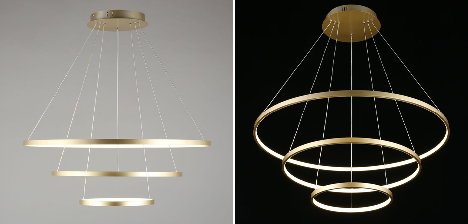 Люстра Ring Horizontal Trio Gold Люстра Ring Horizontal Trio Gold - Loft-Concept в Волгограде