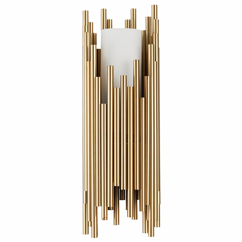 Бра Brubeck Brass Delightfull Wall Lamp Латунь Белое матовое стекло Бра Brubeck Brass Delightfull Wall Lamp Латунь Белое матовое стекло в Волгограде | Loft Concept