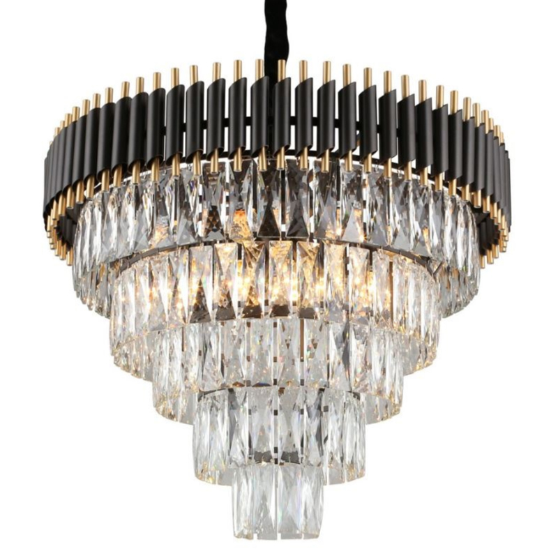 Empire Black Chandelier Crystal D 66 Черный Прозрачное Стекло Золотой Empire Black Chandelier Crystal D 66 Черный Прозрачное Стекло Золотой в Волгограде | Loft Concept