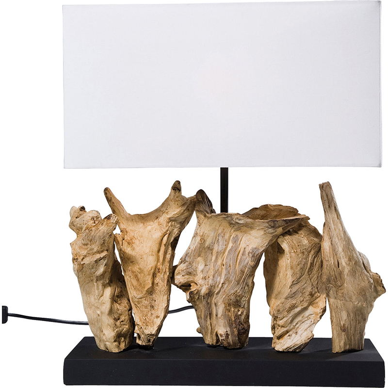 Настольная лампа Wooden Table Lamp Белый Древесина Настольная лампа Wooden Table Lamp Белый Древесина в Волгограде | Loft Concept