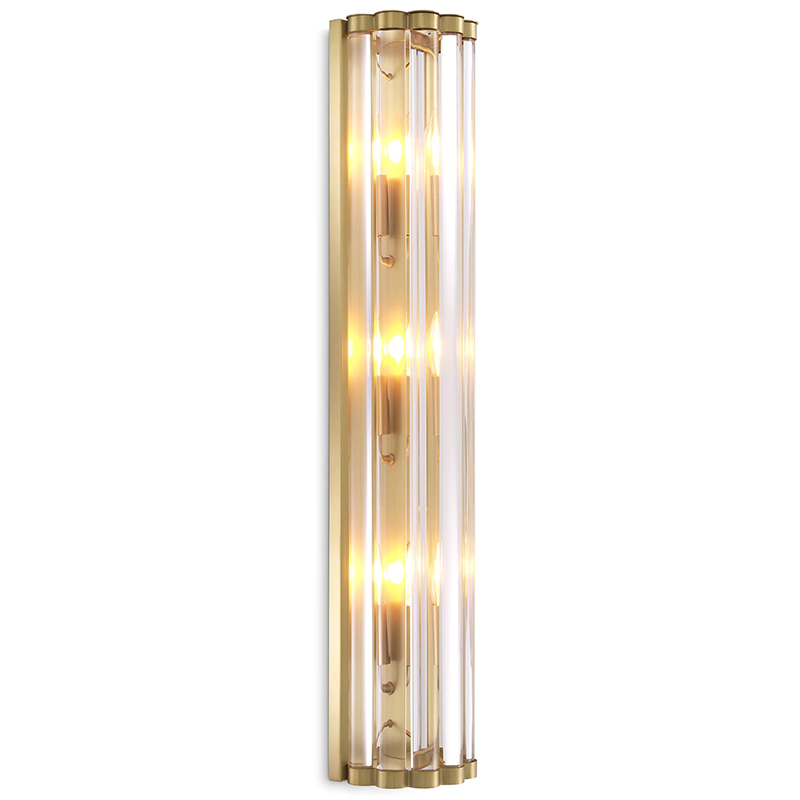 Бра Eichholtz Wall Lamp Amalfi Brass Прозрачное Стекло Латунь Бра Eichholtz Wall Lamp Amalfi Brass Прозрачное Стекло Латунь в Волгограде | Loft Concept