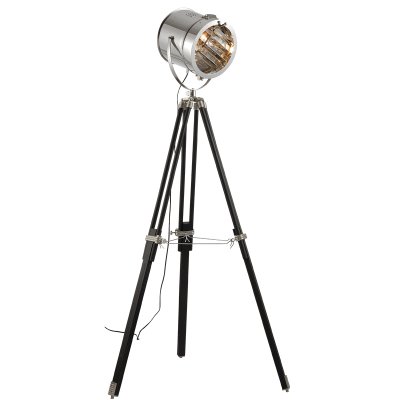 Торшер Spotlight Lofter Wooden Черный Хром Прозрачный Торшер Spotlight Lofter Wooden Черный Хром Прозрачный в Волгограде | Loft Concept