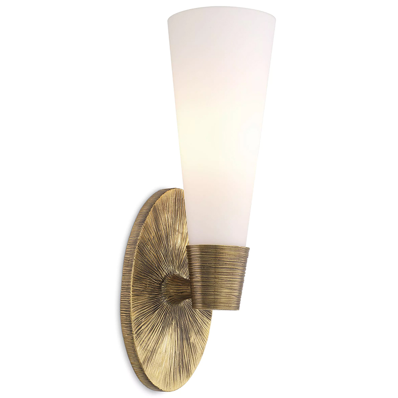 Бра Eichholtz Wall Lamp Nolita Single Белый Латунь Бра Eichholtz Wall Lamp Nolita Single Белый Латунь в Волгограде | Loft Concept